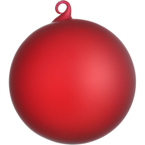 frosted red ornament in holiday  CB2