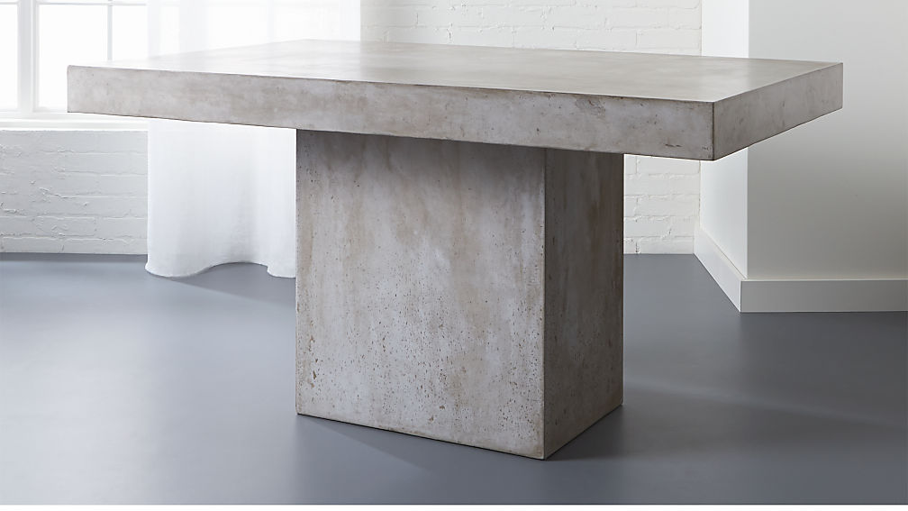fuze grey concrete dining table | CB2