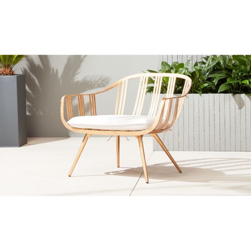 gala gold lounge chair CB2
