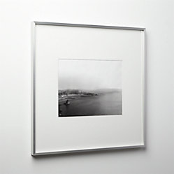gallery brushed silver 18x24 picture frame | CB2