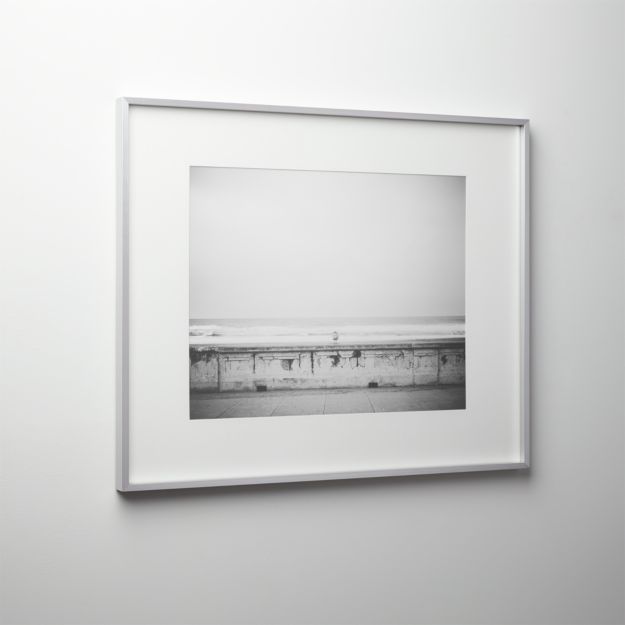 gallery brushed silver 16x20 picture frame + Reviews | CB2