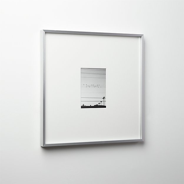 gallery brushed silver 5x7 picture frame | CB2