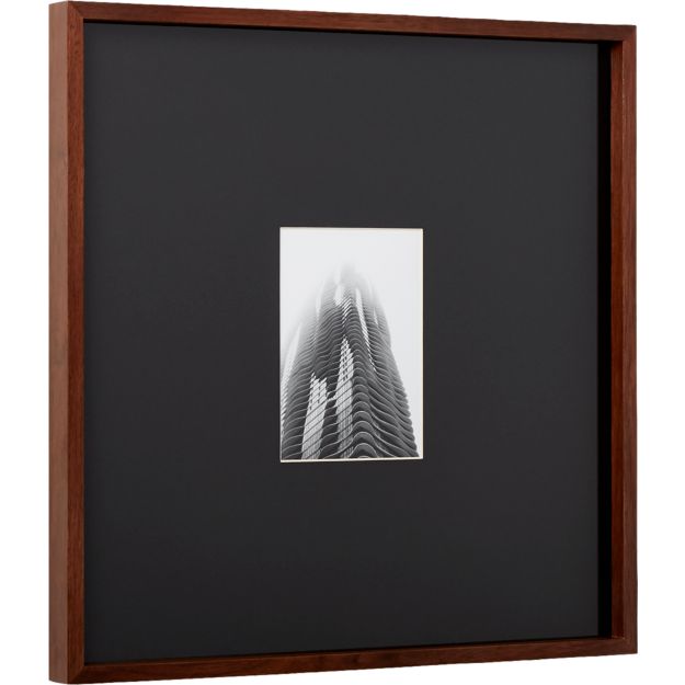 gallery walnut picture frames with black mats CB2
