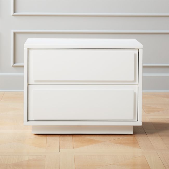 Online Designer Bedroom Gallery White 2-Drawer Nightstand