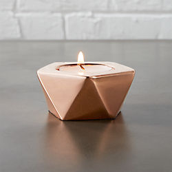 gami rose gold tea light candle holder