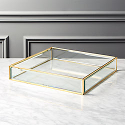 Brass and Glass Tray