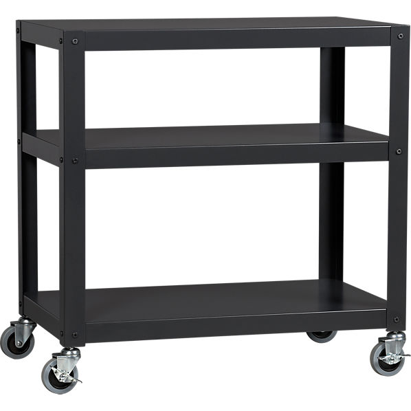go cart carbon three shelf table in accent tables  CB2