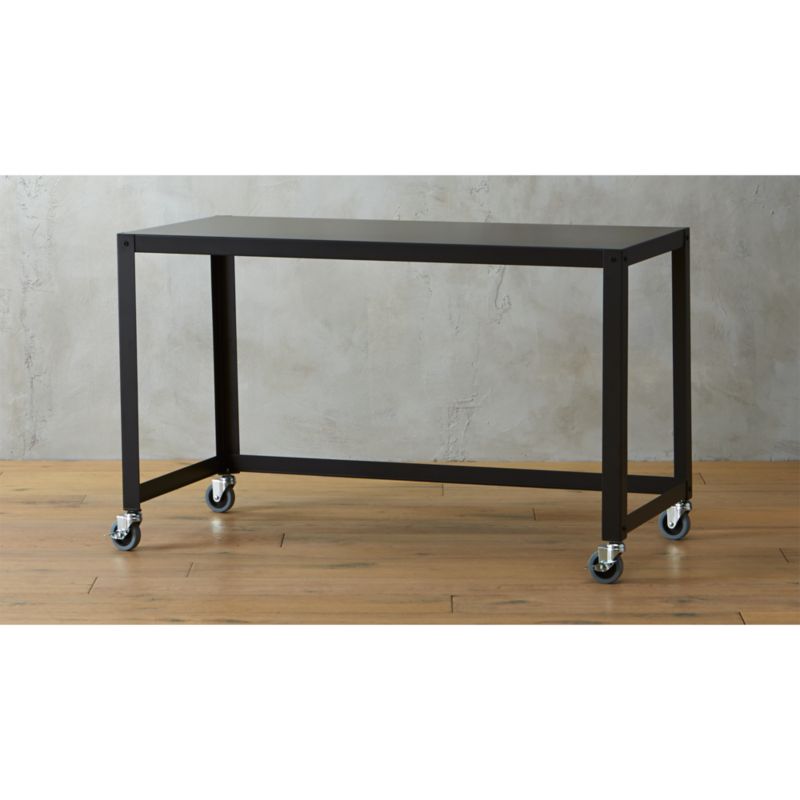 gocart carbon rolling desk CB2