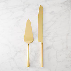 2-piece gold cake serving set