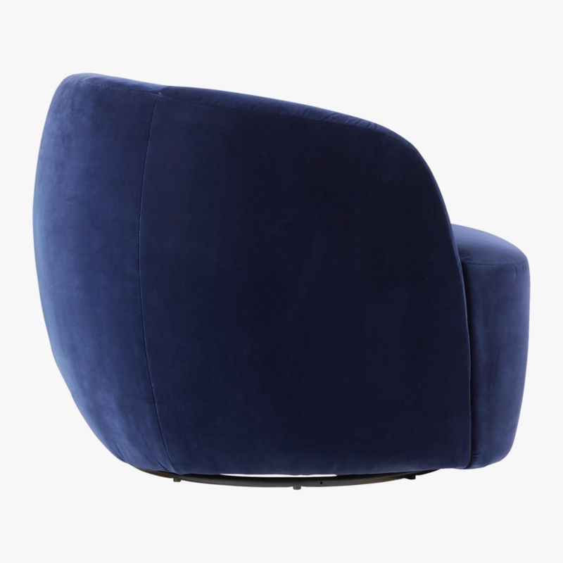 Cb2 blue deals velvet chair