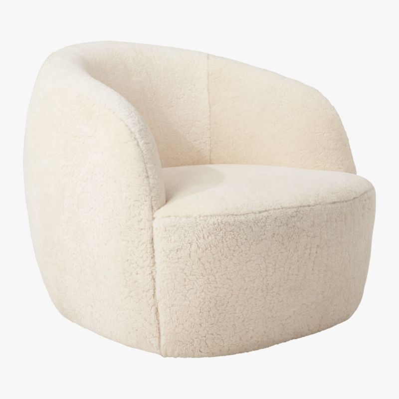 Cb2 shearling chair hot sale