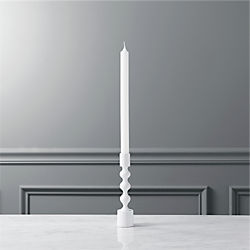 halo matte white taper candle holder
