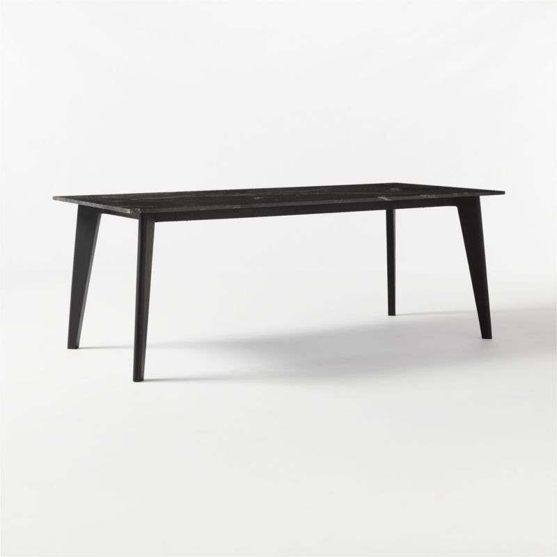 Harper Black Dining Table with Black Marble Top