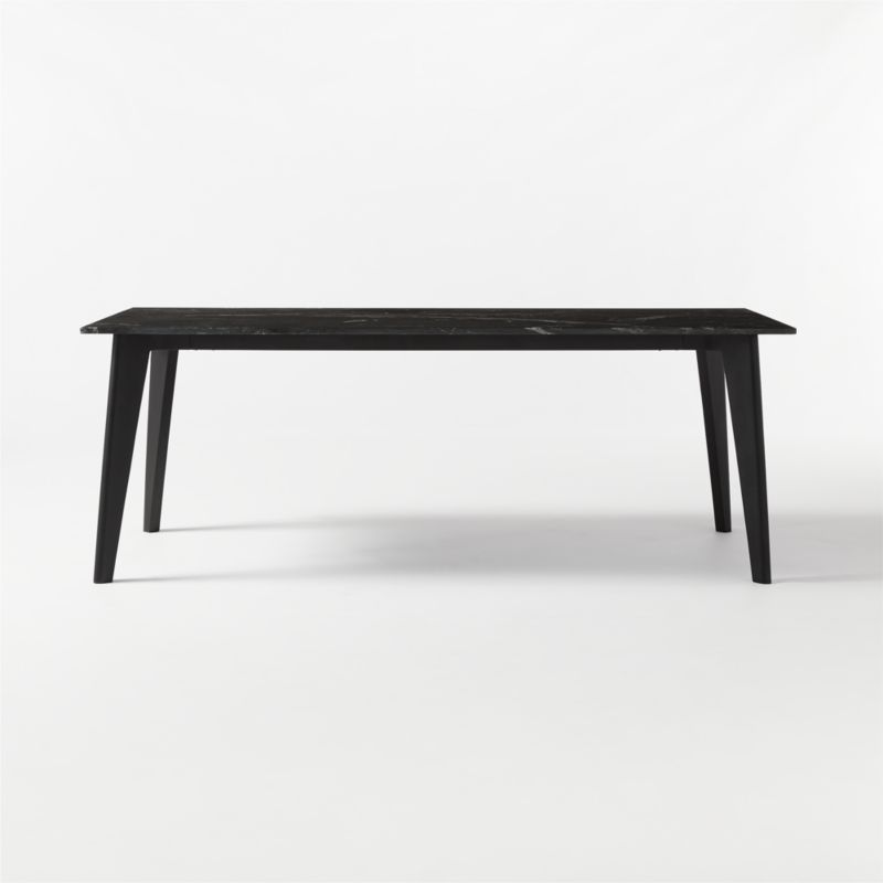 Harper Black Dining Table with Black Marble Top