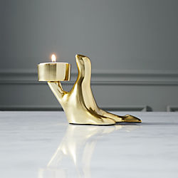 henry seal brass tea light candle holder