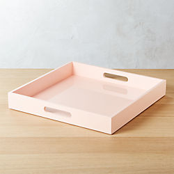 Hi-Gloss Square Pink Tray