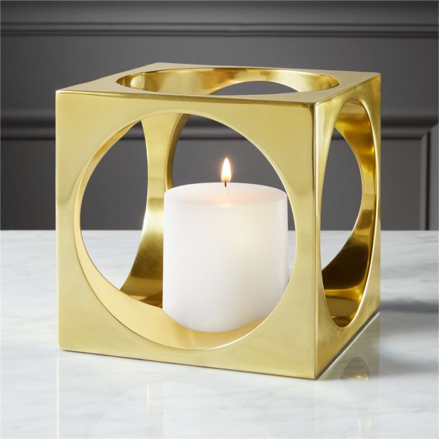 hole in the wall pillar candle holder + Reviews CB2