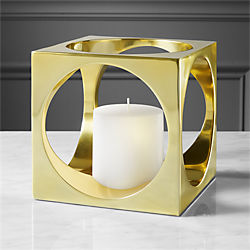 hole in the wall pillar candle holder