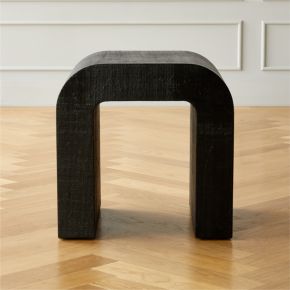 Quarry Black Marble Side Table + Reviews | Cb2