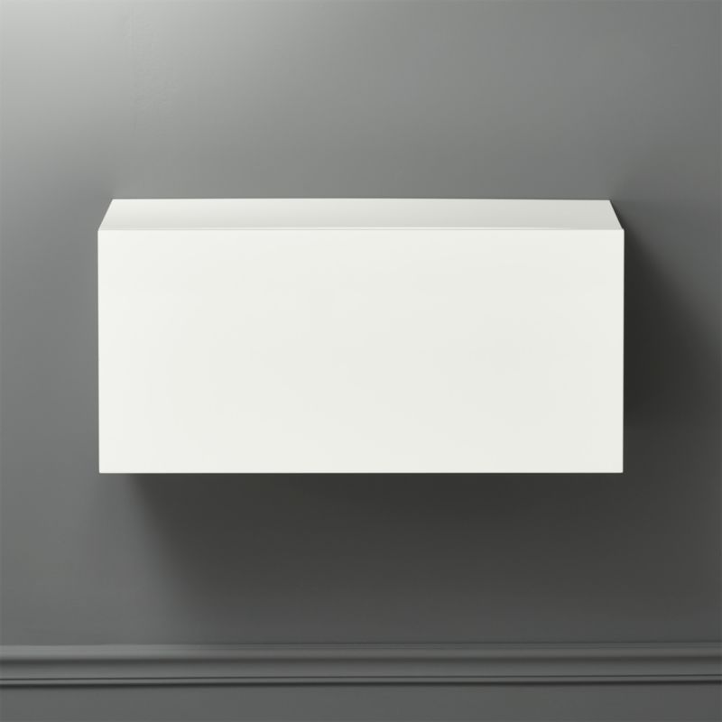 Hyde white 30" small wall mounted cabinet  CB2