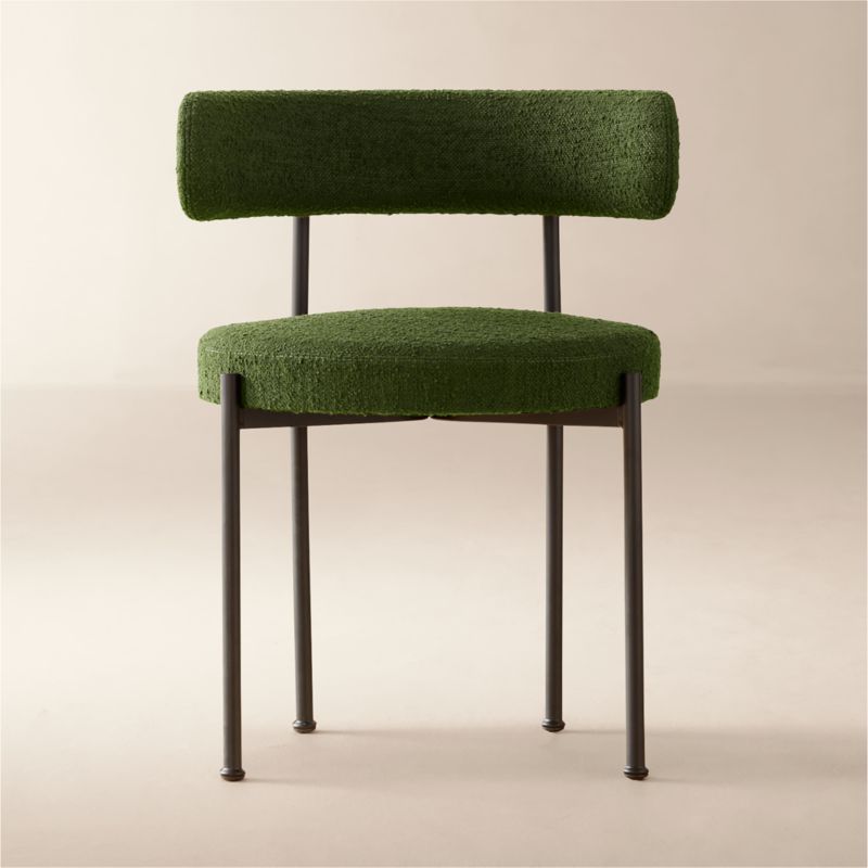 Inesse Green Boucle Dining Chair