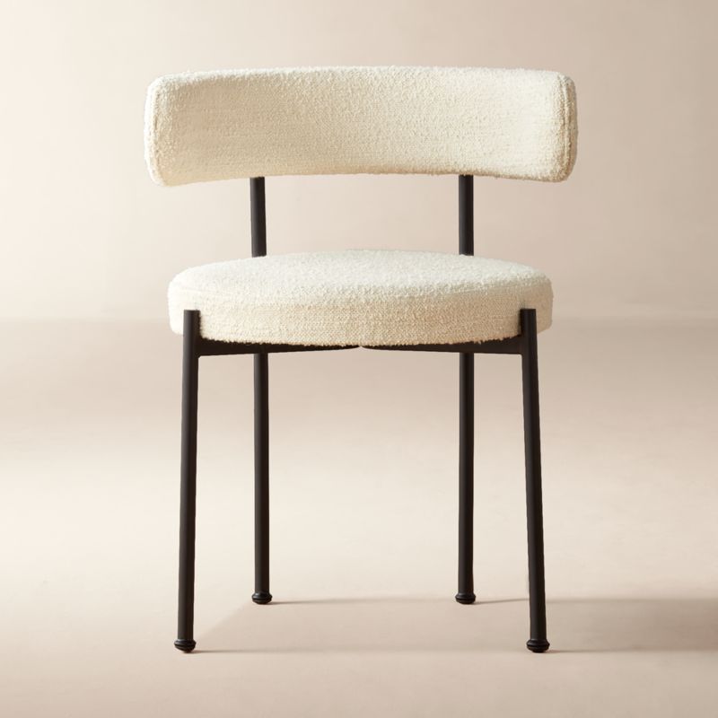 Inesse Ivory Boucle Dining Chair