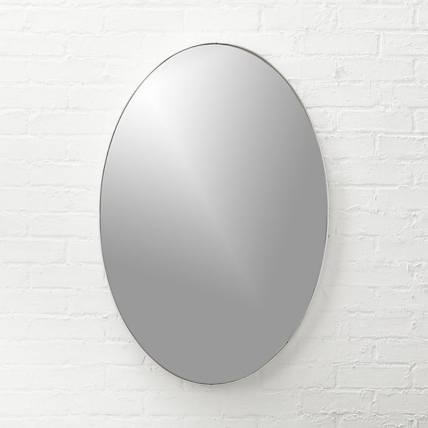 Oval Wall Mirrors infinity silver oval wall mirror 24"x36" | cb2 Oval Wall Mirrors infinity silver oval wall mirror 24"x36" | cb2