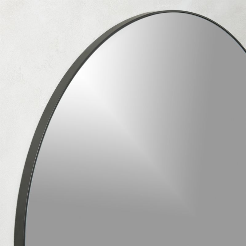 Infinity Black Round Wall Mirror 36" | CB2