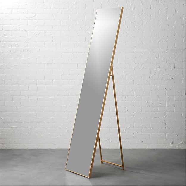 infinity brass 16"x69" standing mirror CB2