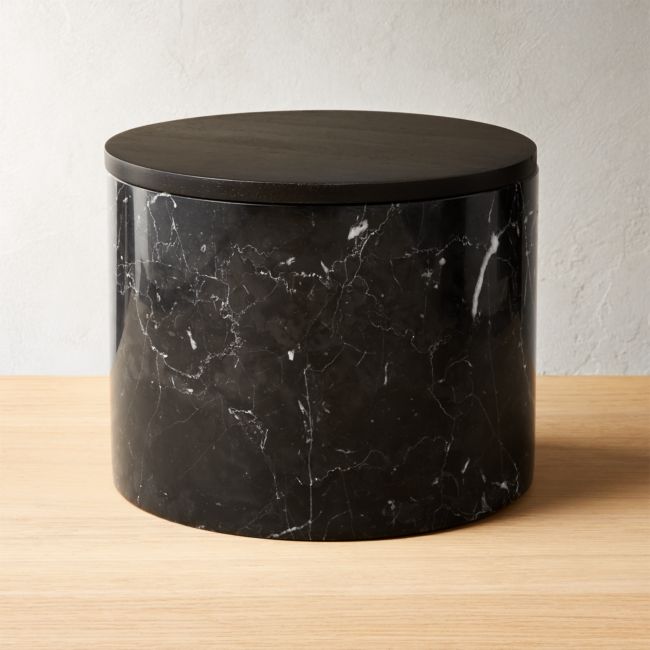 Online Designer Kitchen Ishi Black Marble Large Canister