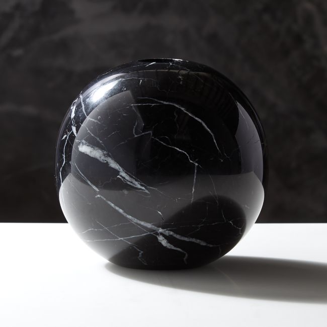 Online Designer Combined Living/Dining Stick It Anywhere Black Marble Vase