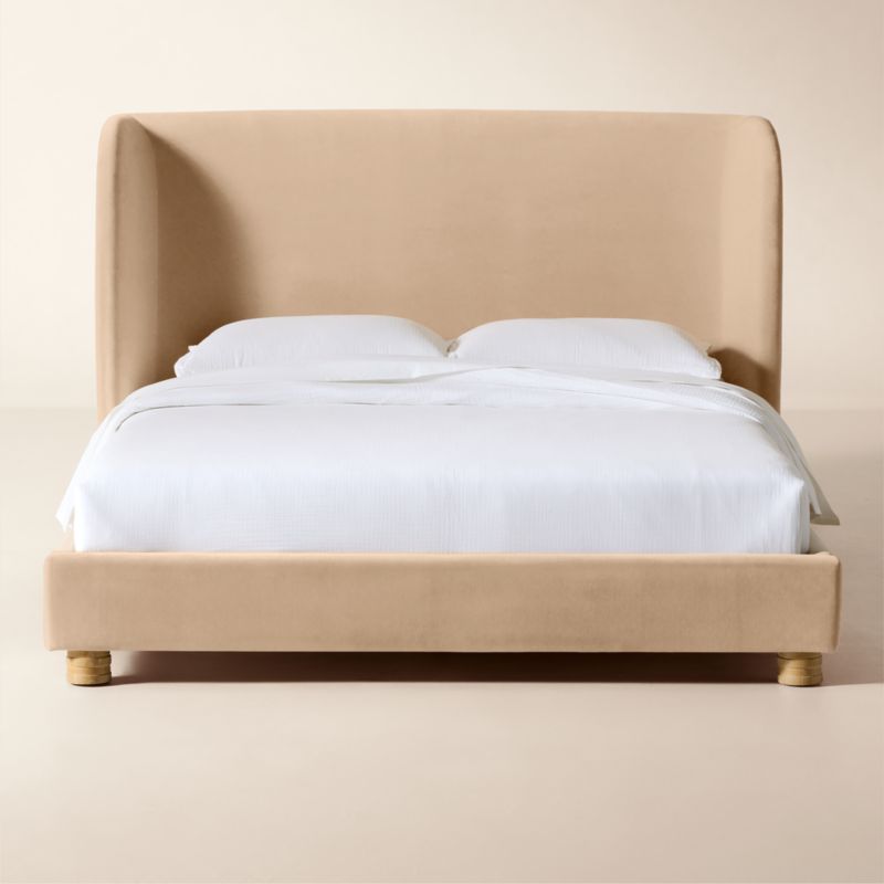 Isla Dark Wood and Warm White Extended Queen Platform Bed