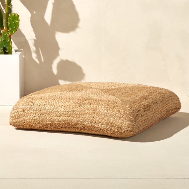 Online Designer Bathroom Braided Jute Floor Cushion