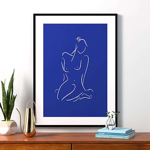 31 X 42 Frame blue figure with black frame 31 5 quot x42 5 quot cb2 31 X 42 Frame blue figure with black frame 31 5 quot x42 5 quot cb2