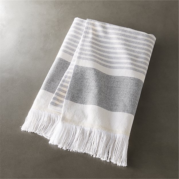 karla cement hand towel | CB2 karla cement hand towel