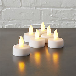 LED tea light candles set of six