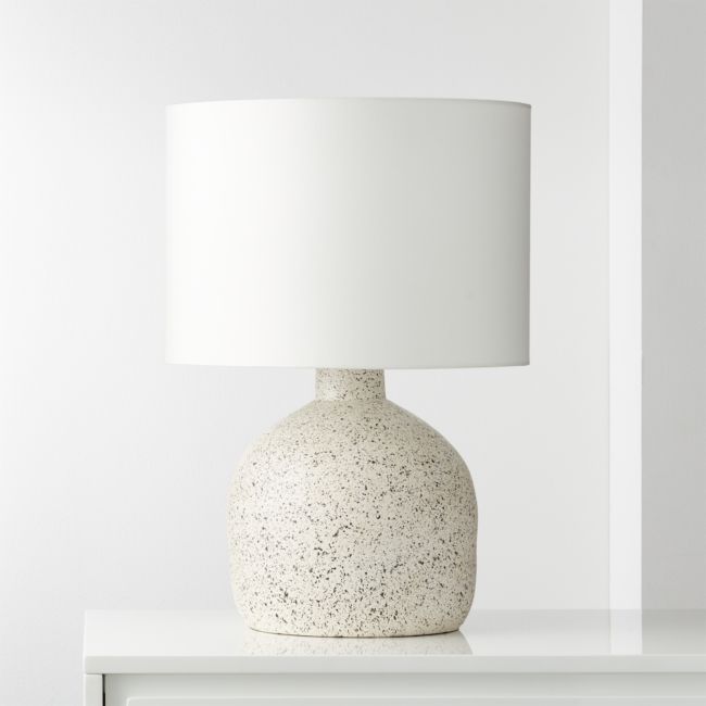 Online Designer Combined Living/Dining Largo Speckled White Ceramic Table Lamp