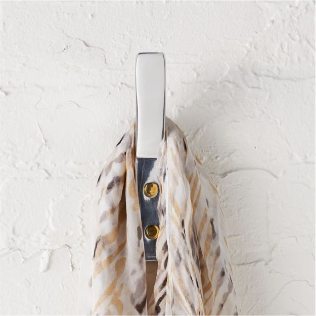 leaning edge aluminum wall hook + Reviews CB2