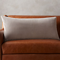 36"x16" leisure silver grey pillow