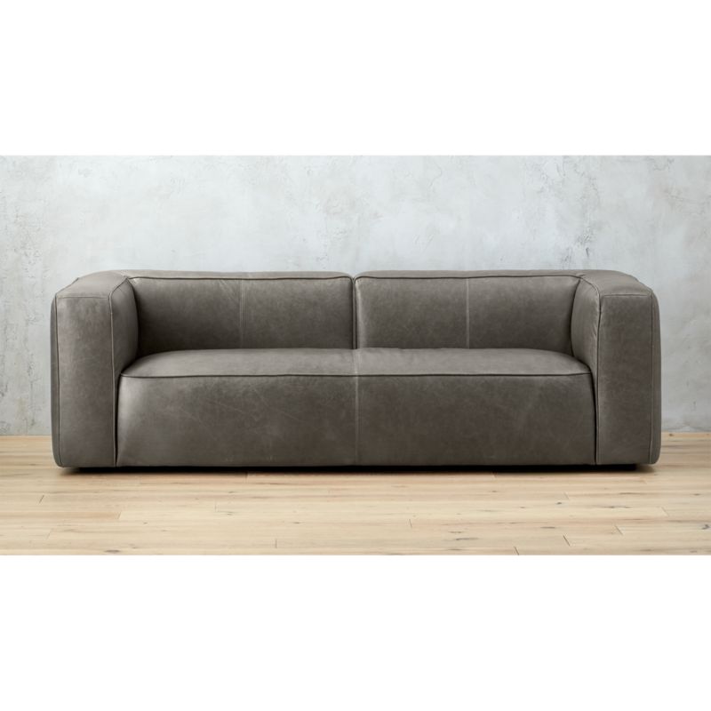 cb2 lenyx leather sofa