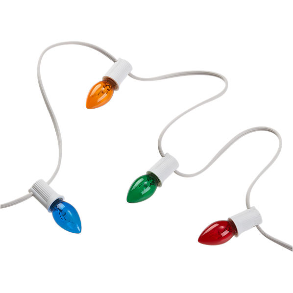 multi colored line lights in holiday  CB2