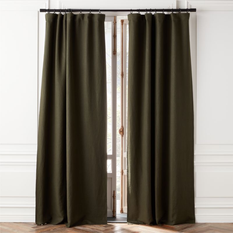 Smoked Mauve EUROPEAN FLAX™-Certified Linen Blackout Window Curtain Panel 48"x108"