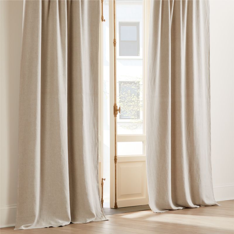Smoked Mauve EUROPEAN FLAX™-Certified Linen Window Curtain Panel 48"x84"