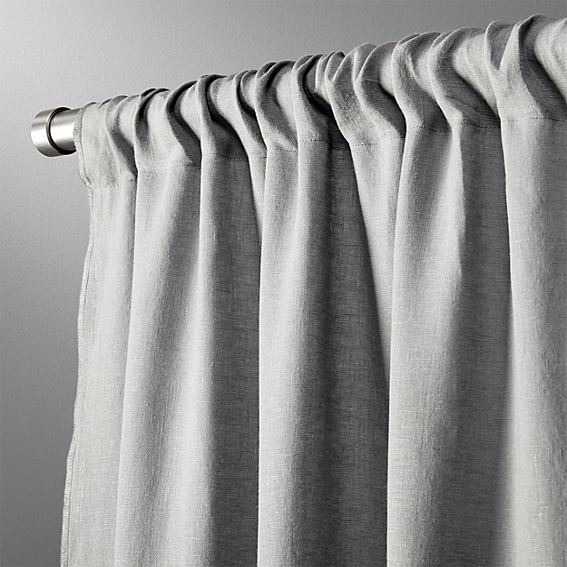 graphite linen curtain panel 48"x96" CB2