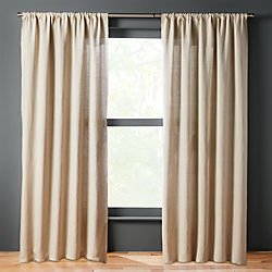 natural linen curtain panel
