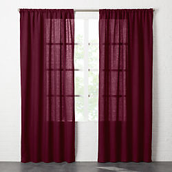 Linen Plum Purple Curtain Panel