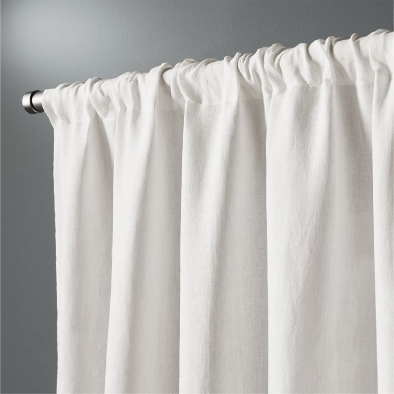white linen curtain panel 48"x120" CB2