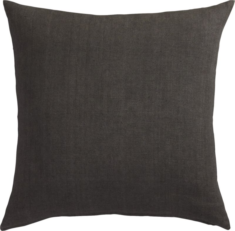 20" linon dark grey pillow | CB2