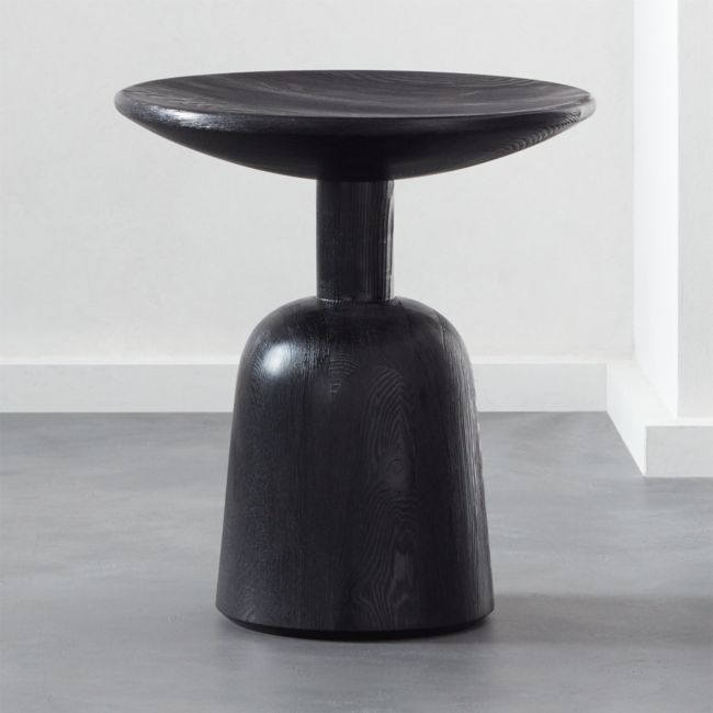 Online Designer Combined Living/Dining Macbeth Hemlock Black Wood Side Table