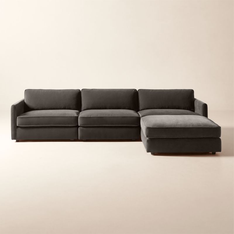 Stormo 4-Piece L-Shaped Ivory Boucle Sectional Sofa